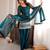 Heavy silk blend  embroidery sequence and jari work rama readymade salwar suit
