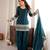 Heavy silk blend  embroidery sequence and jari work rama readymade salwar suit