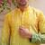 Multicolor printed cotton blend thigh length men kurta