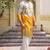 Multicolor printed cotton blend thigh length men kurta