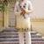 Multicolor stone work printed neck  men kurta