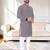 Purple chikankari embroidered art silk straight men kurta