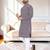 Purple chikankari embroidered art silk straight men kurta