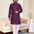 Purple mirror work straight men kurta