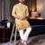 Multi color digital printed straight men kurta