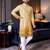 Multi color digital printed straight men kurta