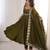 Heavy roman silk embroidery sequnce work mehendi readymade ethnic gown