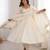 Heavy roman silk embroidery sequnce work white readymade ethnic gown