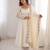 Heavy roman silk embroidery sequnce work white readymade ethnic gown