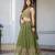 Olive Green Designer Party Wear Lehenga Choli with Embroidery