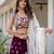 Wine Designer Party Wear Lehenga Choli with Embroidery