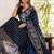 Navy Blue Designer Party Wear Lehenga Choli with Embroidery