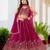 Rani Pink Designer Party Wear Lehenga Choli with Embroidery