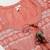 Women peach-coloured gotta patti printed cotton anarkali with long ethnic jacket