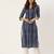 Women blue & white printed republic day republic day kurta