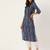 Women blue & white printed republic day republic day kurta