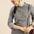 Women grey thread work kurta