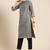 Women grey thread work kurta