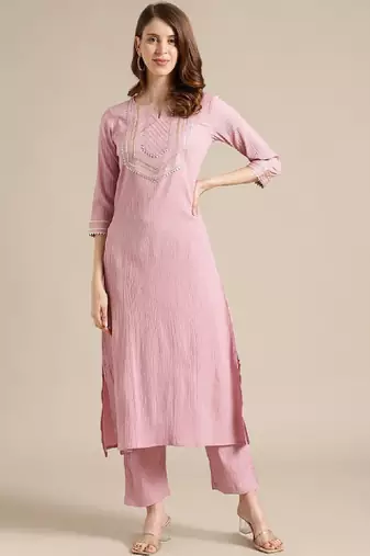 Gota patti yoke design kurta