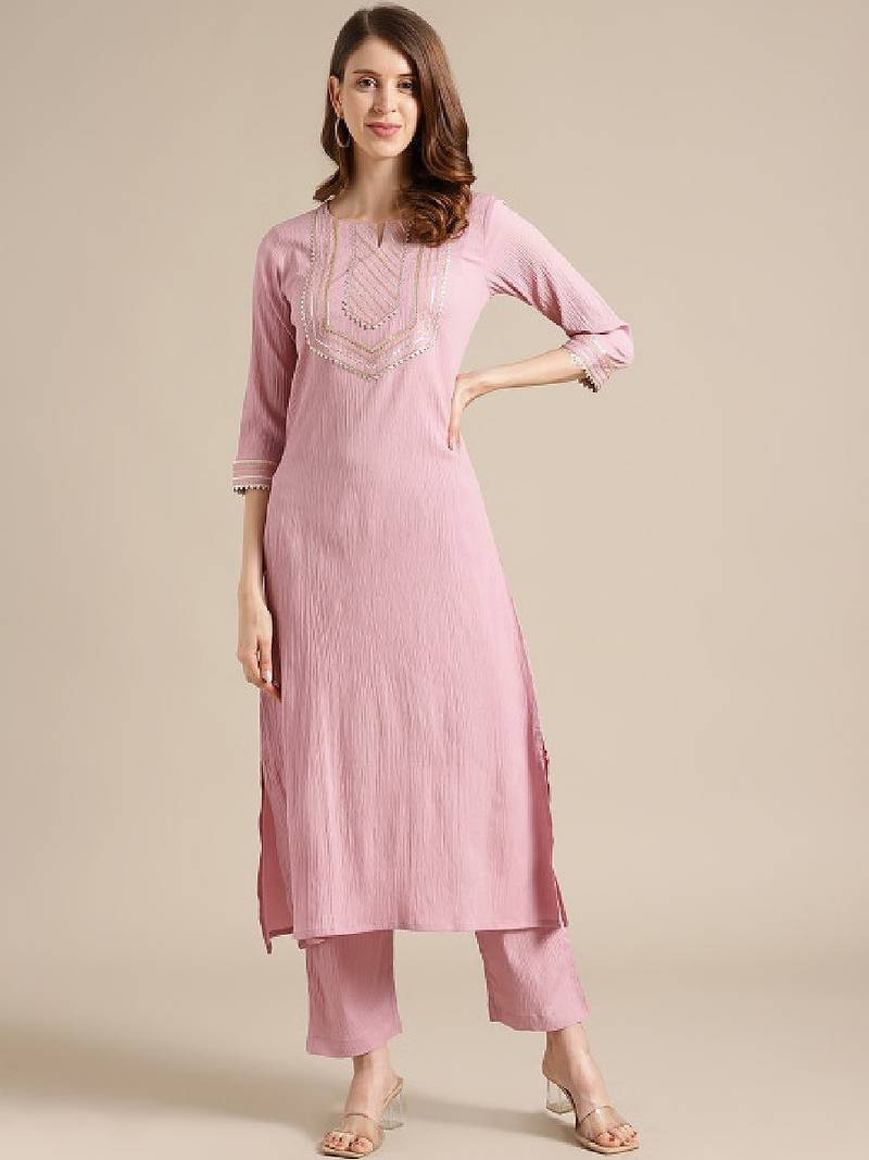 Gota patti yoke design kurta