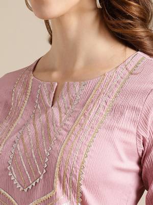 Gota patti yoke design kurta 2