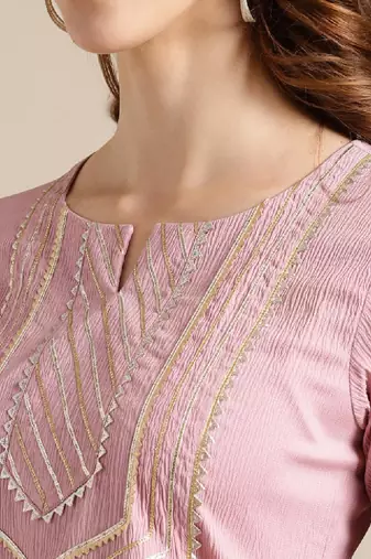 Gota patti yoke design kurta