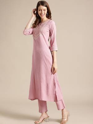 Gota patti yoke design kurta 4