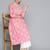 Women pink & white ethnic motifs printed gotta patti pure cotton kurta