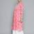 Women pink & white ethnic motifs printed gotta patti pure cotton kurta