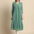 Women's green chiffon self design flared kurta