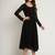 Women black ethnic motifs embellished georgette anarkali kurta