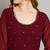 Women maroon ethnic motifs embellished georgette anarkali kurta