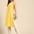 Women yellow pure cotton kantha work striped kurta
