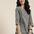 Women grey ikat printed casual kurta
