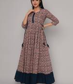 Ethnic motifs printed anarkali kurta