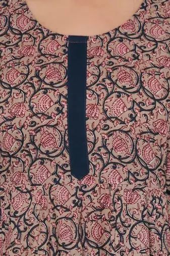 Ethnic motifs printed anarkali kurta