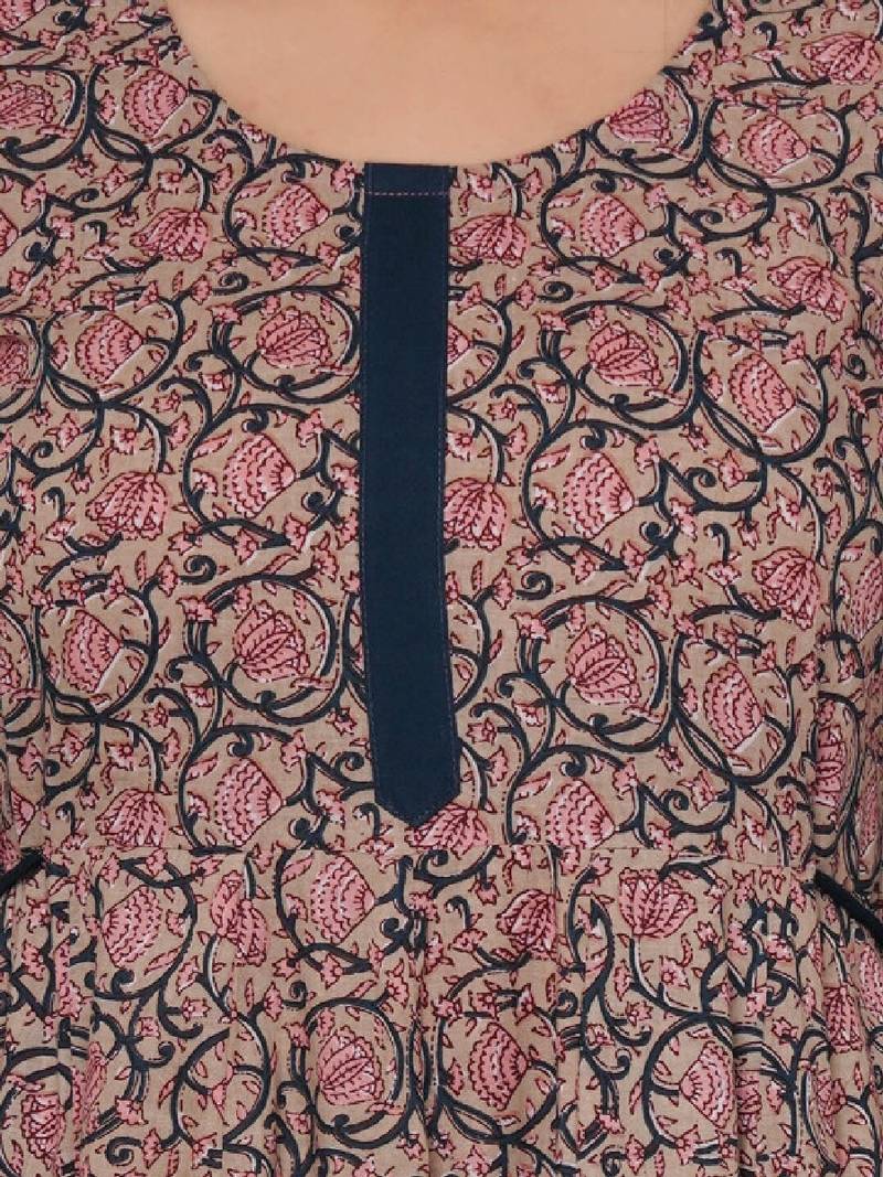 Ethnic motifs printed anarkali kurta