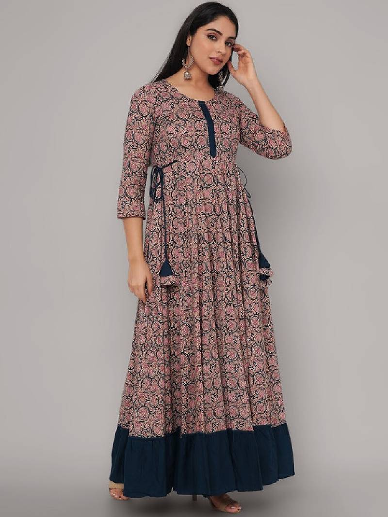 Ethnic motifs printed anarkali kurta