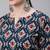 Women blue & red ethnic motifs printed kurta