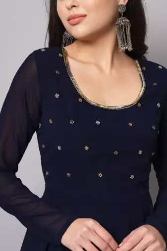 Women yoke design anarkali kurta