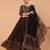 Women floral printed embroidered gotta patti pure cotton anarkali kurta