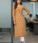 Women ethnic motifs printed pure cotton kurta
