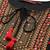 Floral yoke printed mirror work kurta