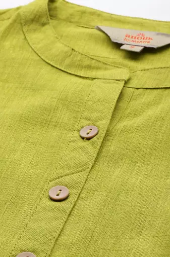 Women mandarin collar straight kurta