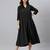 Women's black dobby chiffon self design empire kurta