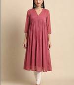 Dobby self design empire chiffon kurta