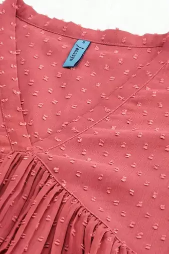 Dobby self design empire chiffon kurta