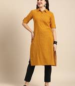 Shirt collar roll-up sleeves dobby pathani cotton kurta