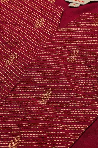 Ethnic motifs kantha work dobby kurta