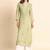 Floral embroidered thread work straight kurta